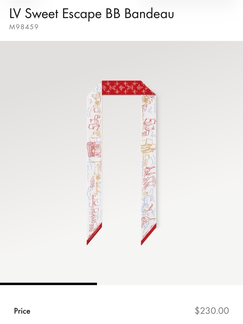 Louis Vuitton Sweet Escape BB Bandeau